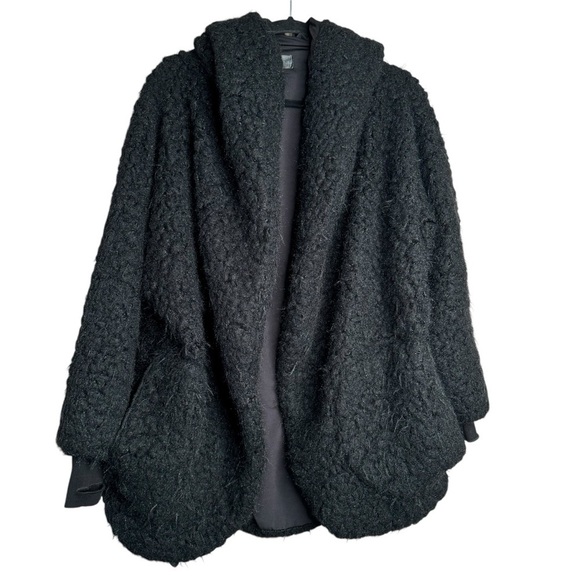 foxblood Tops - Foxblood Women's Faux Fur Lagoon Hooded Cardigan Black Size M/L